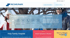 Desktop Screenshot of holyfamily-hospital.org