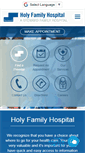 Mobile Screenshot of holyfamily-hospital.org
