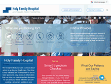Tablet Screenshot of holyfamily-hospital.org